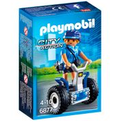 Playmobil - City Action - Mini Figura Policial com Balance-Racer - 6877 - Sunny