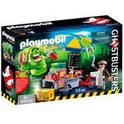 Playmobil - Mini Figuras - Ghostbusters - Slimer e Carrinho de Cachorro Quente - 9222 - Sunny