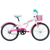 Bicicleta ARO 20 - Barbie - Branca - Caloi