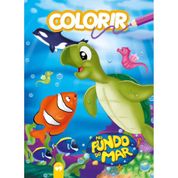 LIVRO INFANTIL COLORIR NO FUNDO DO MAR 12PGS