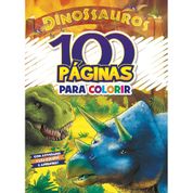 LIVRO INFANTIL COLORIR DINOSSAUROS 100PG.