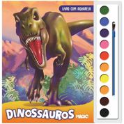 LIVRO INFANTIL COLORIR DINOSSAUROS AQUARELA