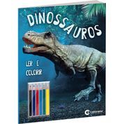 LIVRO INFANTIL COLORIR POP DINOSSAUROS LER E COLORIR