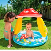 Piscina Inflável com Cobertura - 45 Litros - Cogumelo - Intex