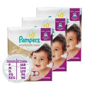 Kit de Fraldas Descartáveis - Premium Care Mega - Pampers