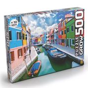 Quebra-Cabeça - 500 Peças - Canal Burano - Grow