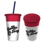 Copo com Canudo - 500 Ml - DC Comics - Esquadrão Suicida - Harley Quinn - Daddys - Urban