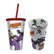 Copo com Canudo - 500 Ml - DC Comics - Liga da Justiça - Joker - Urban