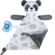 Naninha Panda p/ Bebês com Prendedor de Chupeta Buba