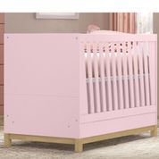 Berço Mini Cama Montessoriano 3 em 1 Alegria - Rosa