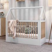 Berço Mini Cama Montessoriano Wood - Branco/Treviso