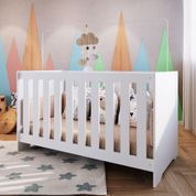 Berço Mini Cama Aconchego 3 em 1 com Colchão - Branco