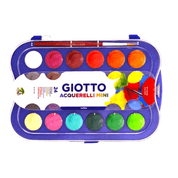 Aquarela em Pastilha Giotto Acquerelli Mini Estojo 24 Cores- (334457)