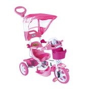 Triciclo E.T com Capota Rosa 2 Em 1 - Passeio e Pedal Bel