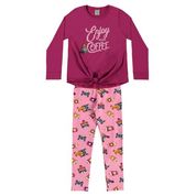 Conjunto Infantil Feminino Blusa + Calça Boca Grande