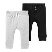 CALÇA BEBÊ MASCULINO 2PÇS CARTER´S Tamanho:9M;Cor:Preto;Gênero:Menino