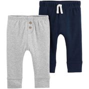 CALÇA BEBÊ MASCULINO 2PÇS CARTER´S Tamanho:6M;Cor:Mescla;Gênero:Menino