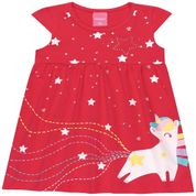 Vestido Infantil Curto Kamylus Tamanho:1;Cor:Acerola