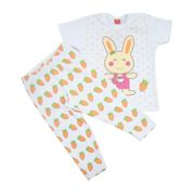 Conjunto Get Baby Manga Curta Coelhinha