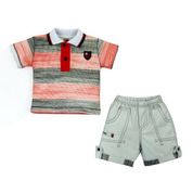 Conjunto Flamengo Bebê Polo e Bermuda Revedor