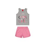 Conjunto Infantil Feminino Regata + Short Elian Tamanho:1;Cor:Mescla