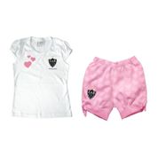 Conjunto Bebê Atlético MG Rosa Oficial - Torcida Baby