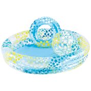 Acessórios de Praia e Piscina - Conjunto Piscina 122x25 Cm - 150Lts - Bóia e Bola - Azul - Intex