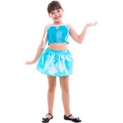 Fantasia Infantil - Cropped - Disney - Frozen - Elsa - Regina Festas