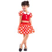 Fantasia Infantil - Cropped - Disney - Minnie Mouse - Regina Festas