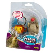 Mini Figura Steve com Chaveiro Caneca Peanut - Parque Dos Sonhos - 12Cm - Sunny