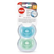 Chupetas Nuk - Sensitive Soft - Boy S1 - 100% Silicone - 2 Unidades - Sortido - Tamanho 1