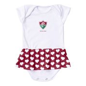 Body Vestido Fluminense Corações Torcida Baby