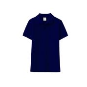 Camisa Polo Azul Escuro Em Piquê Premium Malwee Kids