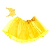 Saia Infantil Tutu Amarelo com Laço e Luvas