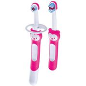 Kit 2 Escovas De Dentes Infantil Learn To Brush 5m+ Rosa MAM