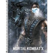 Caderno Universitario Mortal Kombat X 1 Materia 80F Tilibra