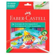 Ecolapis De Cor Aquarelavel Faber-castell 24 Cores + Pincel