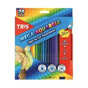 Lapis De Cor Aquarelavel Com 24 Cores+Pincel+Apontador Tris