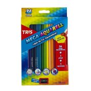 Lapis De Cor Aquarelavel Com 36 Cores+Pincel+Apontador Tris