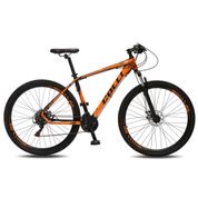 Bicicleta Colli Alumínio Urbana Trilha 21 Marchas Aro 29 Aero Suspensão Dianteira Laranja Preto