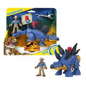 Boneco e Figura de Ação - Imaginext - Jurassic World - Stegosaurus - Azul - Mattel
