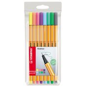 Conjunto de Canetas - Point Fineliner Neon - 88 Mini - 8 Cores - Stabilo