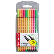 Conjunto de Canetas - Point Neon - 88 Mini - 10 Cores - Stabilo