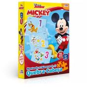 Quebra-Cabeça Numérico 20 Peças Mickey Didático Infantil