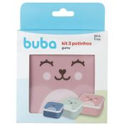 Kit 3 Potinhos Gumy - Rosa  - Buba