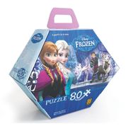 Quebra-Cabeça 80 Peças - Bolsa Princesas Disney - Frozen