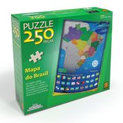 Quebra-Cabeça 250 Peças - Mapa do Brasil - Grow