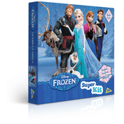 Super Kit com Quebra-Cabeça - Dominó - Jogo da Memória - Frozen