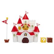 Playset com Mini Figura e Acessórios - Super Mario - Mushroom Kingdom Castle - Boyser - Candide