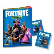 Álbum e 12 Pacotes de Figurinhas - Fortnite - DTC